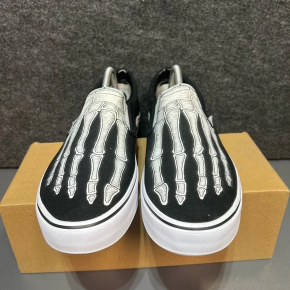 Skeleton Boney Feet Custom BLVD Original Slip Ons Size 10 Mens - Picture 3 of 14